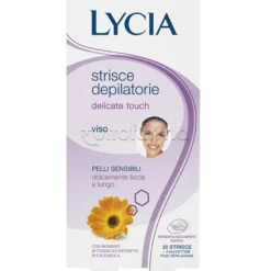 Lycia 20 Strisce Viso per Epilazione Delicata 20 Strisce