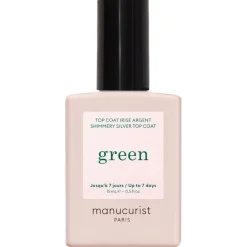 Manucurist Green Shimmery Top Coat per Brillantezza e Protezione Smalto 15 ml