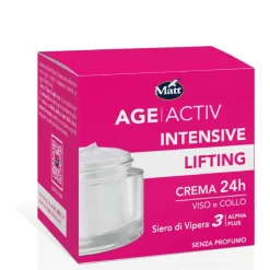 Matt Age Active Intensive Lifting Crema 24H Viso e Collo Siero Vipera antirughe 50ml