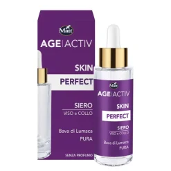 Matt Age Active Skin Perfect Siero Viso E Collo Bava di Lumaca per Pelle Giovane 30ml