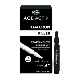 Matt Age Activ Hyaluron Filler Trattamento Intensivo Viso E Collo Rimpolpante 7 Fiale da 2 ml