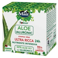 Matt Aloe Ialuronic Crema Viso Ultra Ricca e Nutriente 24 Ore 50ml