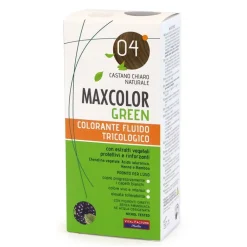 Maxcolor Green 04 Castano Chiaro Naturale per Colorazione Capelli 90ml