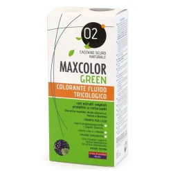 Maxcolor Green 02 Castano Scuro Naturale Colorante Fluido Kit 90 ml