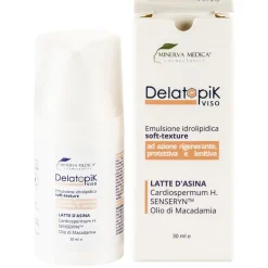 Minerva Medica Delatopik Viso Crema Idratante Lenitiva per Pelle Sensibile 30ml