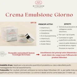 Mitochon Crema Emulsione Giorno Antirughe Multifunzionale Viso e Décolleté SPF 30 50ml