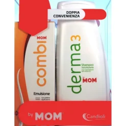 MOM Shampoo Detergente 250ml+ Emulsione per Pidocchi con Pettine 100ml