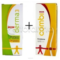 MOM Shampoo Detergente 250ml+ Emulsione per Pidocchi con Pettine 100ml