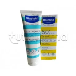 Mustela Kit Solare Latte Doposole + Latte Solare SPF50 Bambini 125ml + 100ml