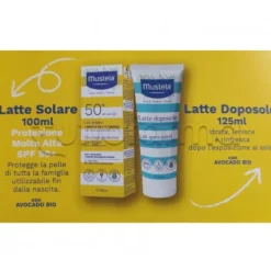 Mustela Kit Solare Latte Doposole + Latte Solare SPF50 Bambini 125ml + 100ml