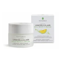 Nature's Acque Unicellulari Crema Viso Effetto Mat per Pelle Equilibrata 50 ml