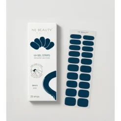 Ne Beauty Blu Denim UV 20 Strips per Manicure Professionale Blu Denim 20 Strisce