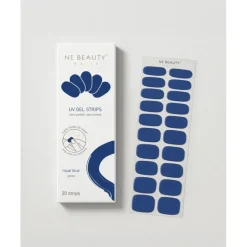 Ne Beauty Royal Blu UV 20 Strips per Manicure Professionale a Lunga Durata 20 Strisce