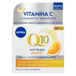 Nivea Q10 Energy SPF15 Crema Giorno Illuminante per Pelle Luminosa e Protetta 50ml