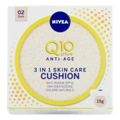 Nivea Q10 Plus Anti-Rughe 3 in 1 Cushion Light-Medium per Pelle Idratata e Uniforme 15ml