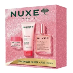 Nuxe Cofanetto Best Sellers Classico Florale Natale 2026 Olio Prodigioso Floreale 50 ml + Crema Mani 50 ml + Lip Balm 15 g