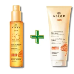 Nuxe Sun Olio Spf50 kit protezione solare e doposole 150ml + 100ml
