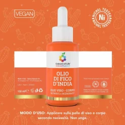 Optima Colours of Life Olio Fico d'India Nutriente per Viso Corpo e Capelli 100ml