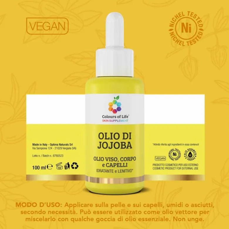 Optima Colours of Life Olio Jojoba Nutriente per Pelle e Capelli 100ml