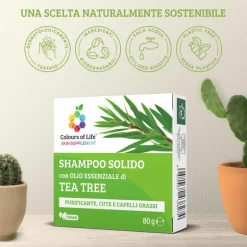Optima Naturals Colours Of Life Tea Tree Shampoo Solido 80g