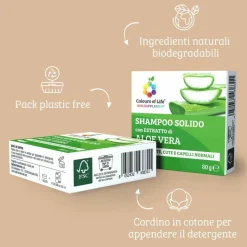 Optima Naturals Colours Of Life Aloe Shampoo Solido 80g