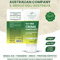 Optima Naturals Crema Purificante al Tea Tree Oil 100 ml