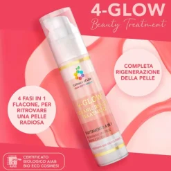 Optima Naturals 4-Glow Organic Beauty Trattamento Viso 4 in 1 per Pelle Luminosa50 ml