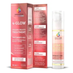 Optima Naturals 4-Glow Organic Beauty Trattamento Viso 4 in 1 per Pelle Luminosa50 ml
