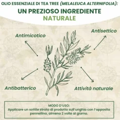 Optima Naturals Soluzione Unghie Rinforzante al Tea Tree Oil 10 ml