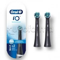 Oral-B Testine di Ricambio iO Ultimate Clean Nere 2 Pezzi