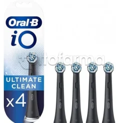 Oral-B Testine di Ricambio iO Ultimate Clean Nero 4 Pezzi