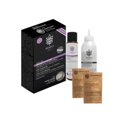 Organics Pharm Organics Color 7/1 Biondo Cenere per Copertura Capelli Bianchi 50 ml + 50 ml + 6 ml + 6 ml