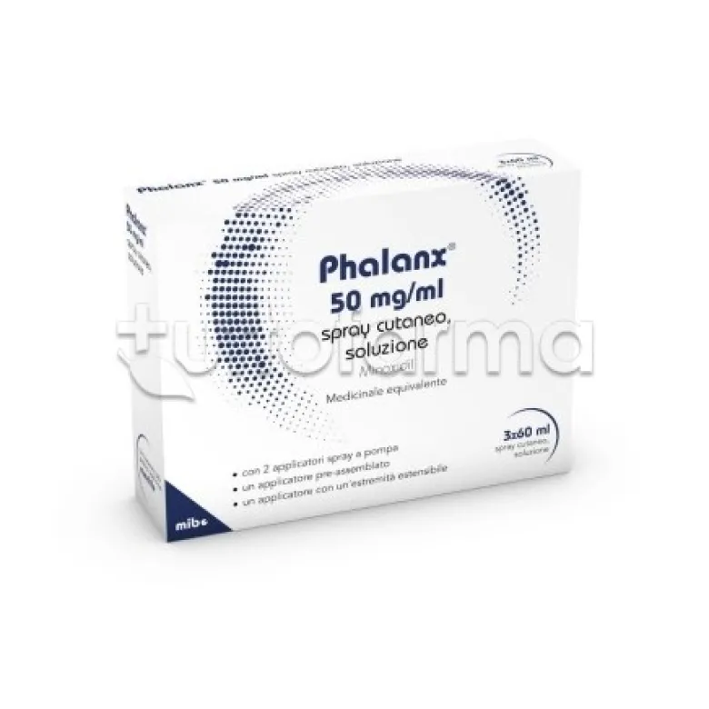 Phalanx Spray Cutaneo al Minoxidil per Alopecia e Caduta Capelli 3 Flaconi da 60ml
