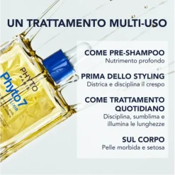 Phyto 7 Elixir Olio Sublimante Disciplinante Capelli Spessi Secchi e Danneggiati 100ml