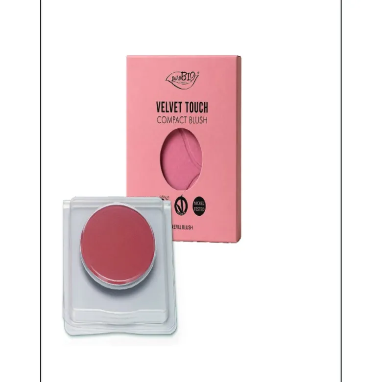Purobio Velvet Touch Blush Compatto 04 Corallo Satinato Refill