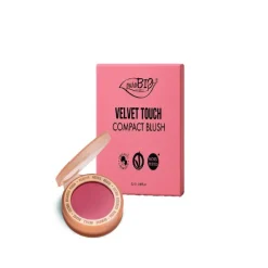 PuroBio Velvet Touch Compact Blush 01 Nude Rosato Matte Pack