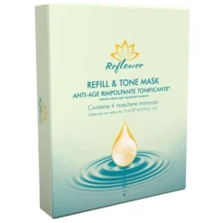 Reflower Refill&Tone Mask Anti-Age Rimpolpante Tonificante 4 Maschere Monouso