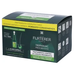 Rene Furterer Triphasic Progressive Trattamento Contro la Caduta dei Capelli 2 Confezioni da 8 Flaconcini