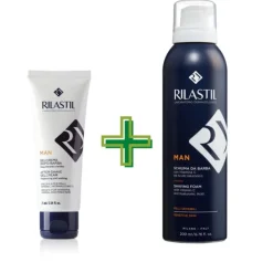 Rilastil Man Kit Rasatura con Schiuma da Barba 200ml e Gel Crema Dopo Barba 75ml
