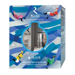 Rilastil RCube Cofanetto Natale Routine Anti-età Detergente Peeling 200 ml e Crema Rimodellante 50 ml