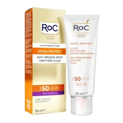 Roc Fluido Solare Viso Spf 50+ Antimacchie Brune per Protezione Solare 50ml
