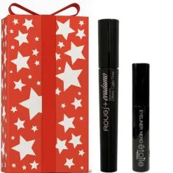 Rougj Kit 2 Sguardo Intenso Mascara Effetto Ciglia Finte + Eyeliner Colore Nero