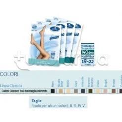 Sauber Collant 140 Denari Maglia Microrete Medio 5 Linea Classica per Circolazione 140 Denari