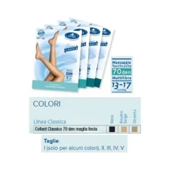 Sauber Collant 70 Denari Maglia Liscia per Circolazione Diverse Taglie