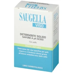 Saugella Viso Sapone-Non-Sapone pH Acido per Pelli Grasse e Impure 100g
