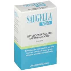Saugella Viso Sapone-Non-Sapone pH Acido per Pelli Grasse e Impure 100g