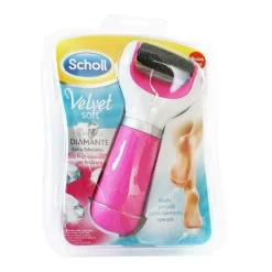Scholl Velvet Soft Roll Rosa Rullo Esfoliante Piedi Cristalli di Diamante 1 Pezzo