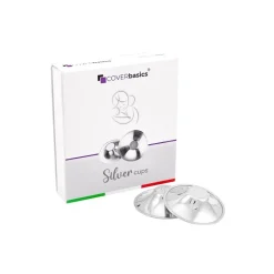 Silver Cups Paracapezzoli in Argento Uni per Allattamento 2 Pezzi