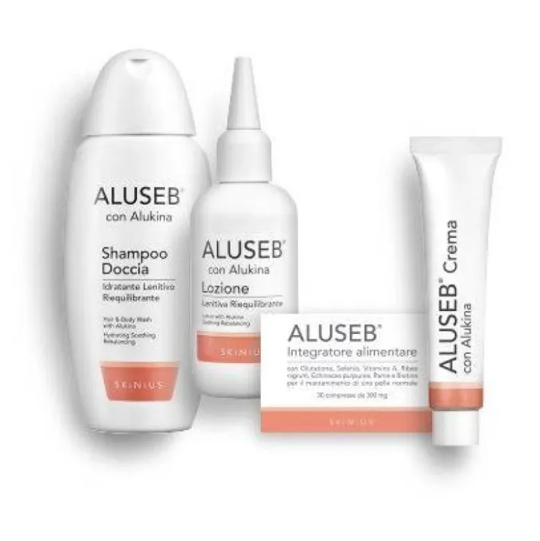 Skinius Aluseb Protocollo Dermatite Seborroica trattamento completo per pelle e cuoio capelluto Box