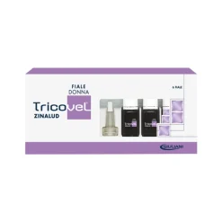 Tricovel ZINALUD Fiale Donna per Trattamento Anticaduta 6 Fiale Siero 6,6 ml